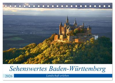 Sehenswertes Baden-Württemberg (Tischkalender 2026 DIN A5 quer), CALVENDO Monatskalender