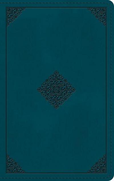 ESV Giant Print Personal Size Bible, Red Letter (Trutone, Deep Teal, Emblem Design)