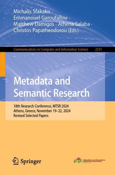 Metadata and Semantic Research