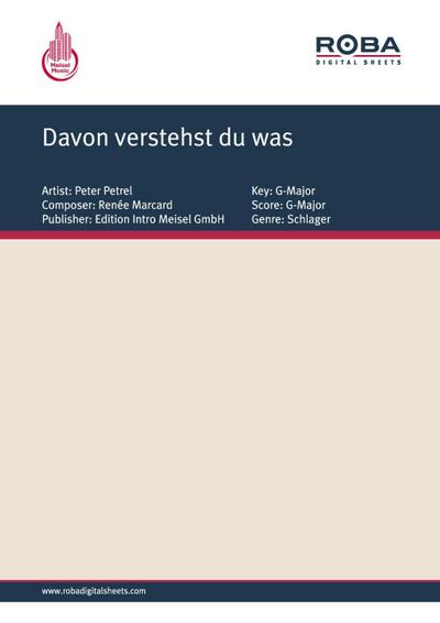 Davon verstehst du was