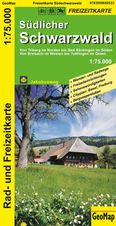 Südlicher Schwarzwald - Rad- und Freizeitkarte: 1:75.000 (Geo Map)