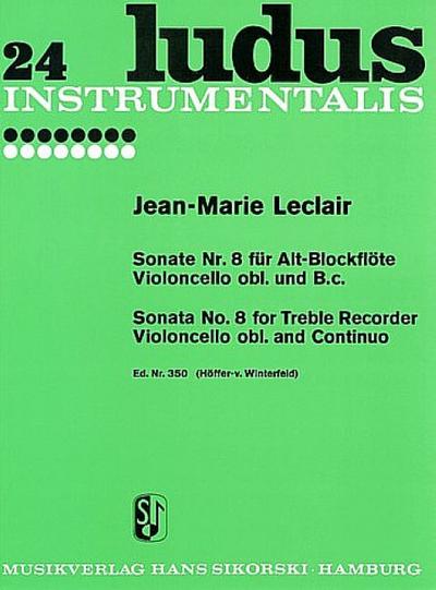 Sonate Nr.8 für Altblockflöte,Violoncello und Bc