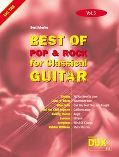 Best of Pop & Rock for Classical Guitar Vol. 3