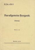H.Dv. 476/1 Das allgemeine Heergerät - Fahrzeuge - Vom 22.5.1936