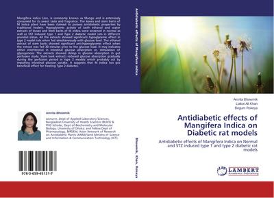 Antidiabetic effects of Mangifera Indica on Diabetic rat models