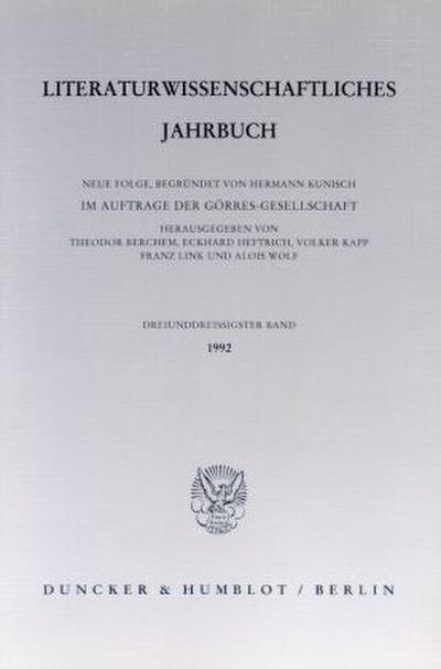 Literaturwissenschaftliches Jahrbuch.