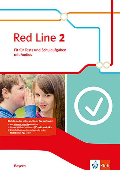 Red Line 2. Ausgabe Bayern: Fit für Tests und Schulaufgaben mit Audio-CD Klasse 6 (Red Line. Ausgabe für Bayern ab 2017)