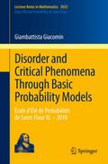 Disorder and Critical Phenomena Through Basic Probability Models