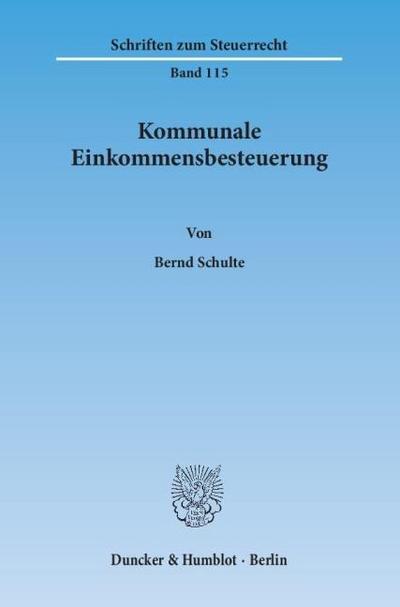 Kommunale Einkommensbesteuerung.