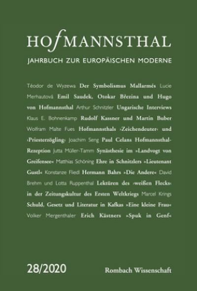 Hofmannsthal - Jahrbuch zur Europäischen Moderne