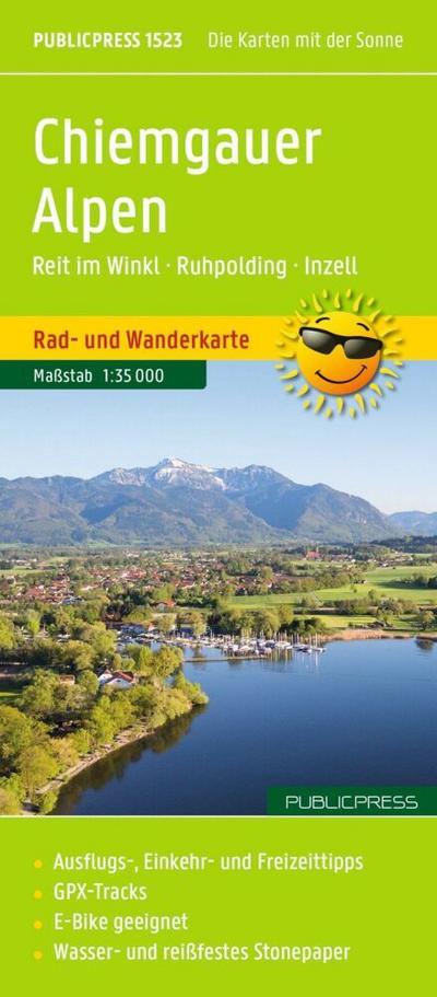 Publicpress Rad- und Wanderkarte Chiemgauer Alpen, Reit im Winkl, Ruhpolding, Inzell 1:35.000 
