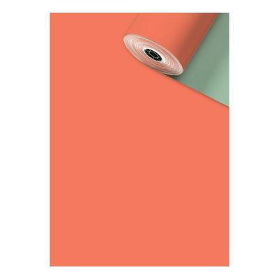 Geschenkpapier Uni Vollton duplo orange/salbei Design Nr. 2521658221