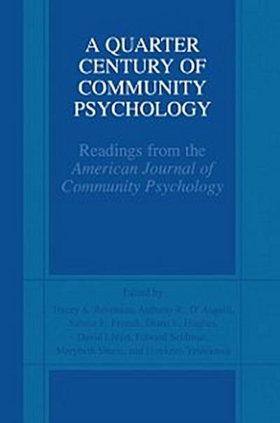 Quarter Century of Community Psychology