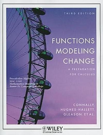 Functions Modeling Change: A Preparation for Calculus