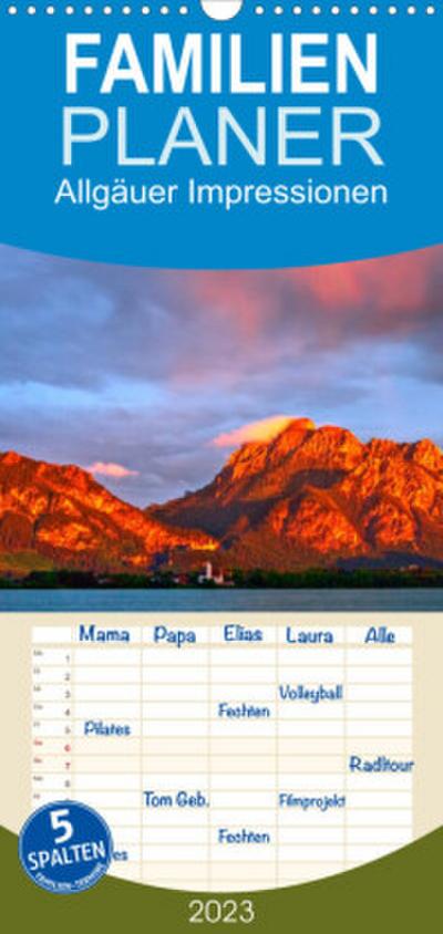 Familienplaner Allgäuer Impressionen (Wandkalender 2023 , 21 cm x 45 cm, hoch)
