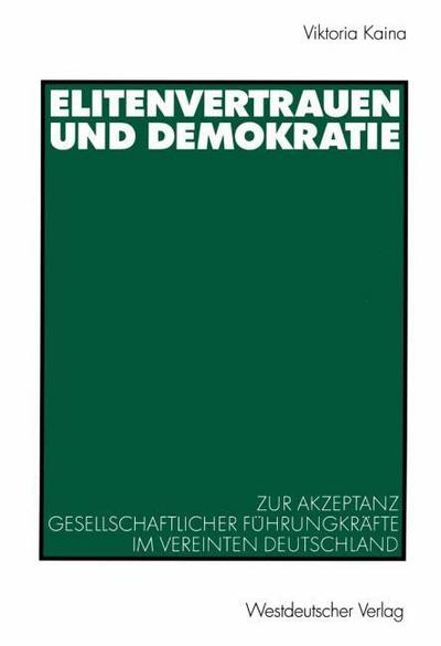 Elitenvertrauen und Demokratie