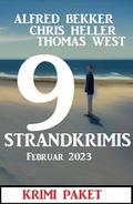 9 Strandkrimis Februar 2023: Krimi Paket von Alfred Bekker | Ebook