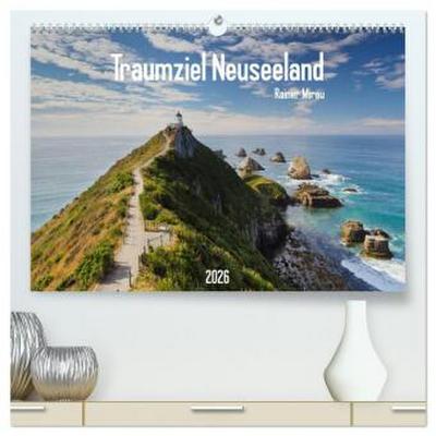 Traumziel Neuseeland 2026 (hochwertiger Premium Wandkalender 2026 DIN A2 quer), Kunstdruck in Hochglanz