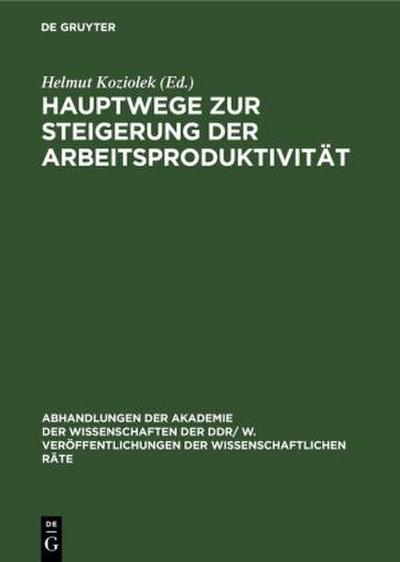 Hauptwege zur Steigerung der Arbeitsproduktivität