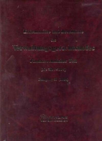 Erkenntnisse und Beschlüsse des Verwaltungsgsgerichtshofes