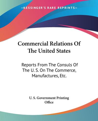 Commercial Relations Of The United States