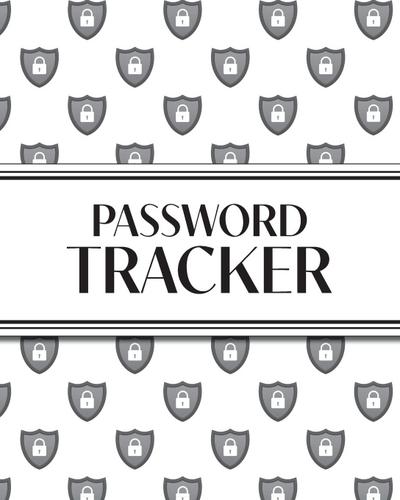 XL Large Print Password Tracker (Lock Shield Gray)