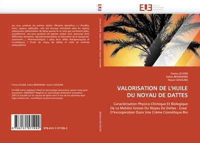 VALORISATION DE L’’HUILE DU NOYAU DE DATTES