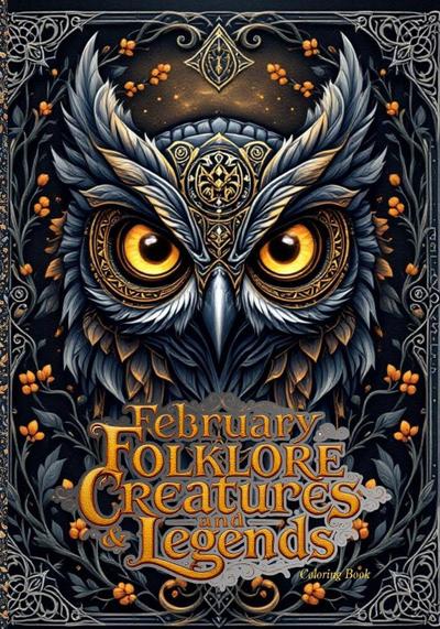 February Folklore Creatures and Legends Coloring Book