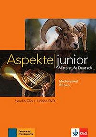 Aspekte junior B1 plus Medienpaket (3 Audio-CDs + Video-DVD)