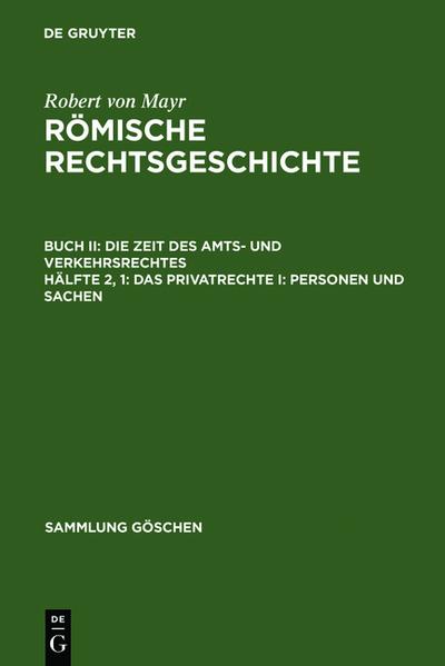 Das Privatrechte I: Personen und Sachen