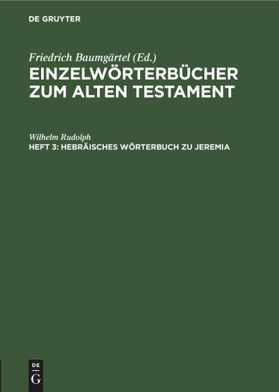 Hebräisches Wörterbuch zu Jeremia
