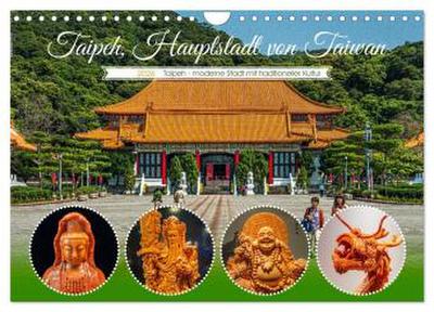 Taipeh, Hauptstadt von Taiwan (Wandkalender 2026 DIN A4 quer), CALVENDO Monatskalender