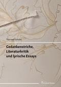 Gedankenstriche, Literaturkritik und lyrische Essa
