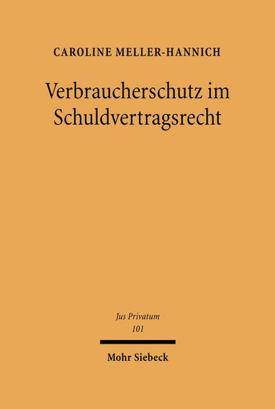 Verbraucherschutz im Schuldvertragsrecht