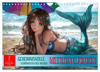 Meerjungfrauen - geheimnisvolle Schönheiten des Meeres (Wandkalender 2026 DIN A4 quer), CALVENDO Monatskalender