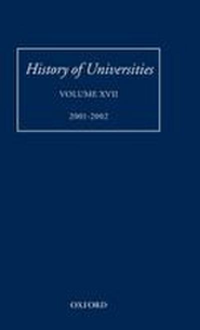 History of Universities, Volume XVII 2001-2002