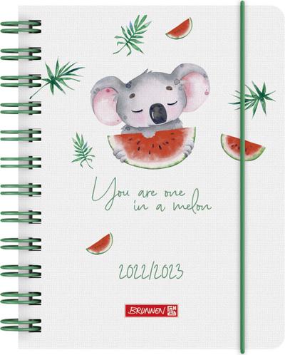 BRUNNEN 1071755033  Tageskalender  Schülerkalender  2022/2023  "Koala"  1 Seite = 1 Tag, Sa. + So. auf einer Seite  Blattgröße 12 x 16 cm  A6  PP-Einband