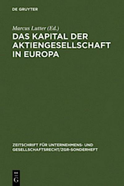 Das Kapital der Aktiengesellschaft in Europa