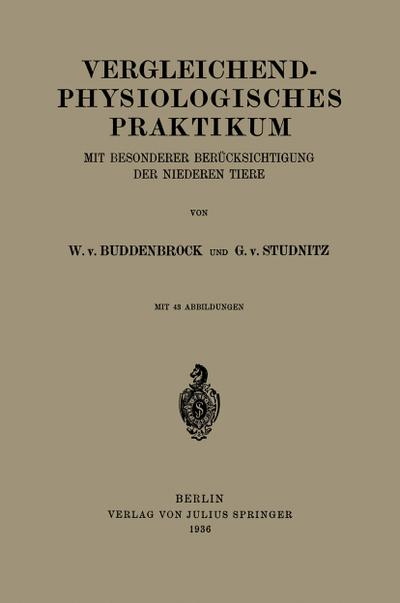 Vergleichend-physiologisches Praktikum