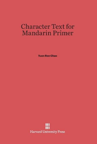 Character Text for Mandarin Primer