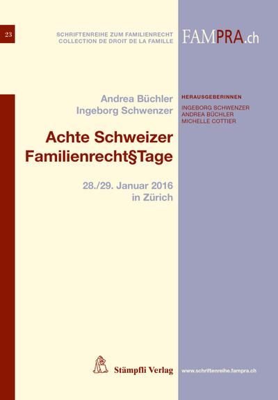Achte Schweizer Familienrecht§Tage