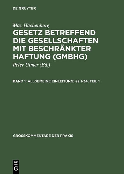 Allgemeine Einleitung; §§ 1–34