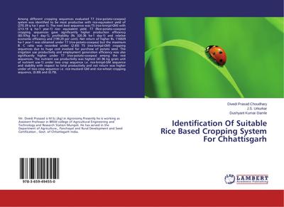 Identification Of Suitable Rice Based Cropping System For Chhattisgarh
