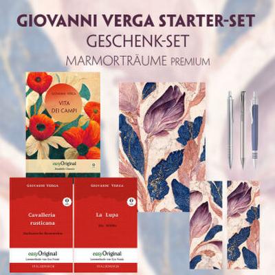 Vita dei campi Starter-Paket Geschenkset - 3 Bücher (mit Audio-Online) + Marmorträume Schreibset Premium, m. 3 Beilage, m. 3 Buch