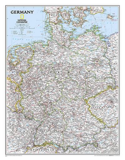 National Geographic Germany Wall Map - Classic (23.5 X 30.25 In)