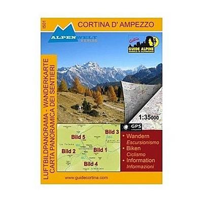 Wanderkarte & Luftbildpanoramakarte Cortina D’ampezzo