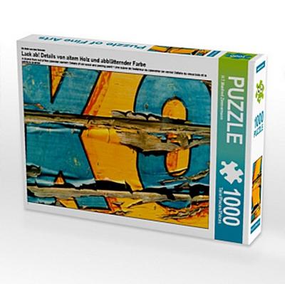 Ein Motiv aus dem Kalender Lack ab! Details von altem Holz und abblätternder Farbe (Puzzle)
