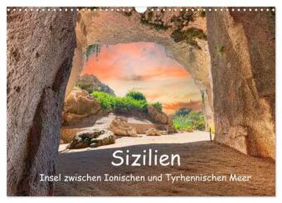Sizilien - Insel zwischen Ionischen und Tyrhennischen Meer (Wandkalender 2026 DIN A3 quer), CALVENDO Monatskalender