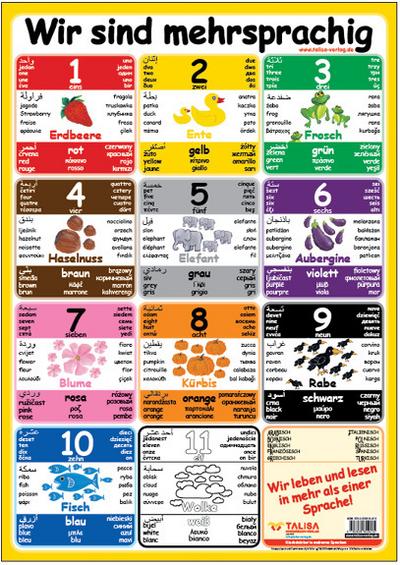 Multilinguales LernPOSTER "Wir sind mehrsprachig"
