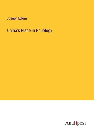 China’s Place in Philology